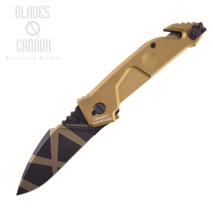 Extrema Ratio MF1 BC Folding Knife, N690 Desert Warfare, Aluminum Desert Warfare